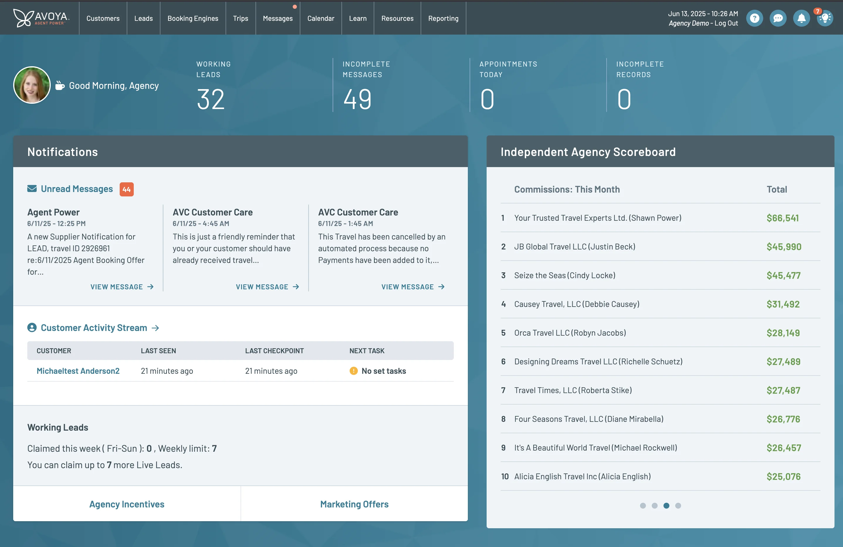 Rev Agency Power Platform project screenshot showing Travel agency management system with CRM, booking tools, and financial reporting