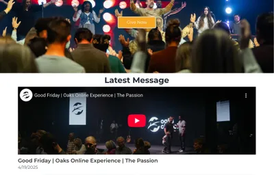Oaks Church Mobile App project screenshot